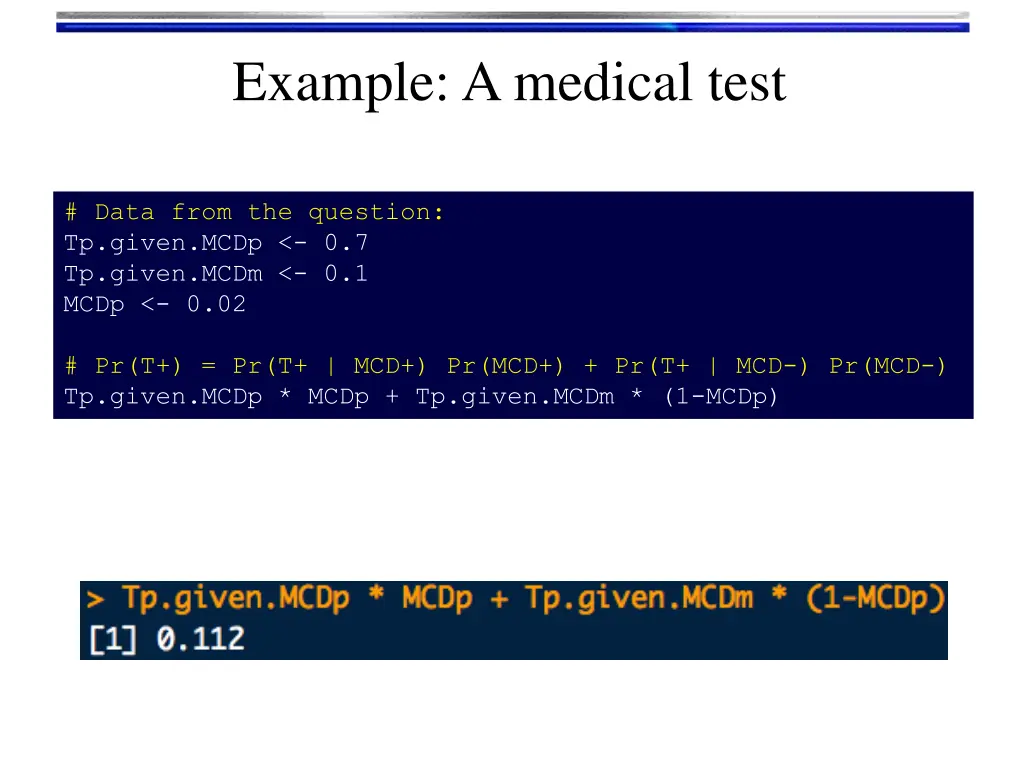 example a medical test 1