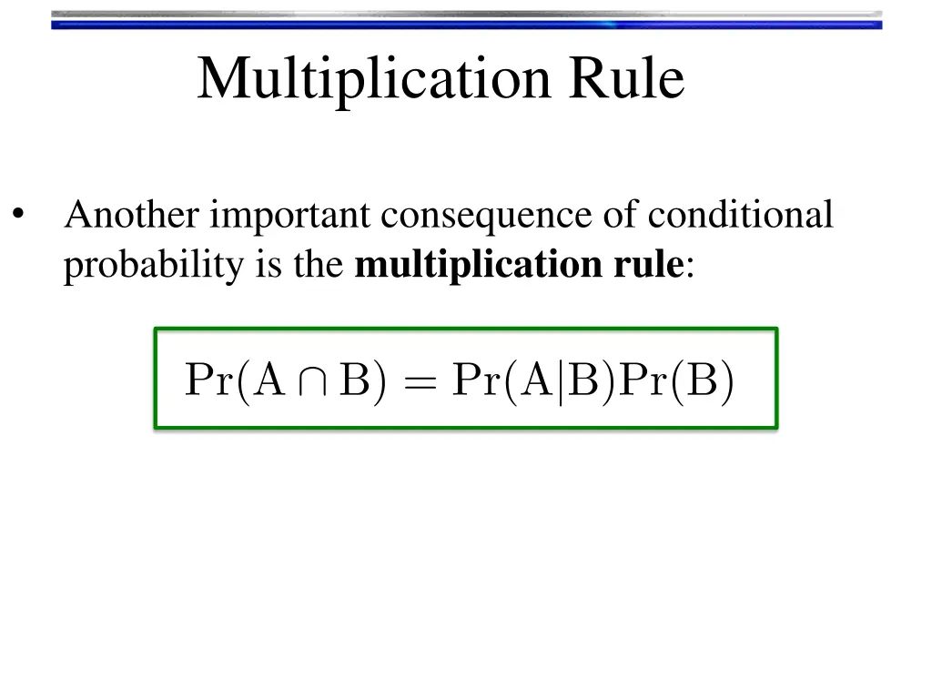 multiplication rule