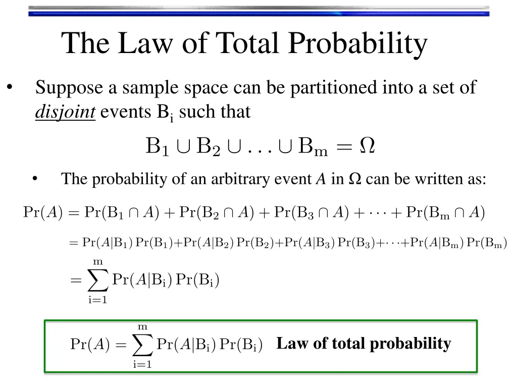 the law of total probability 1