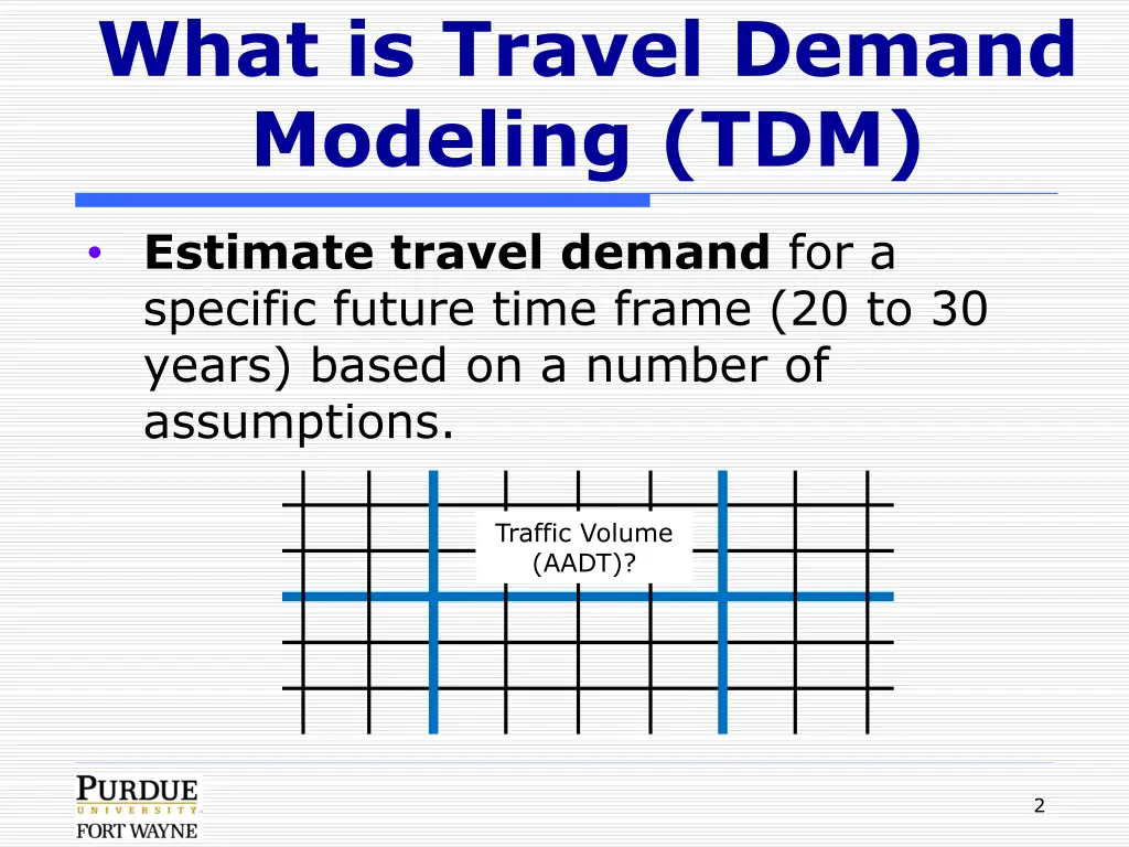 what is travel demand modeling tdm