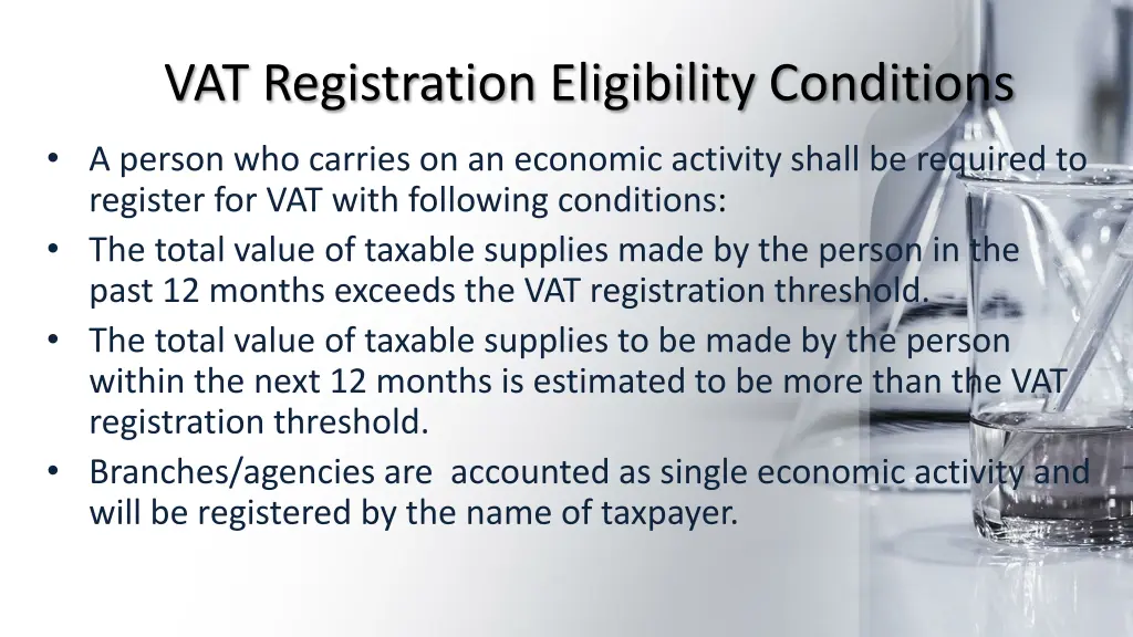 vat registration eligibility conditions