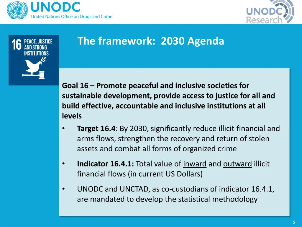 the framework 2030 agenda