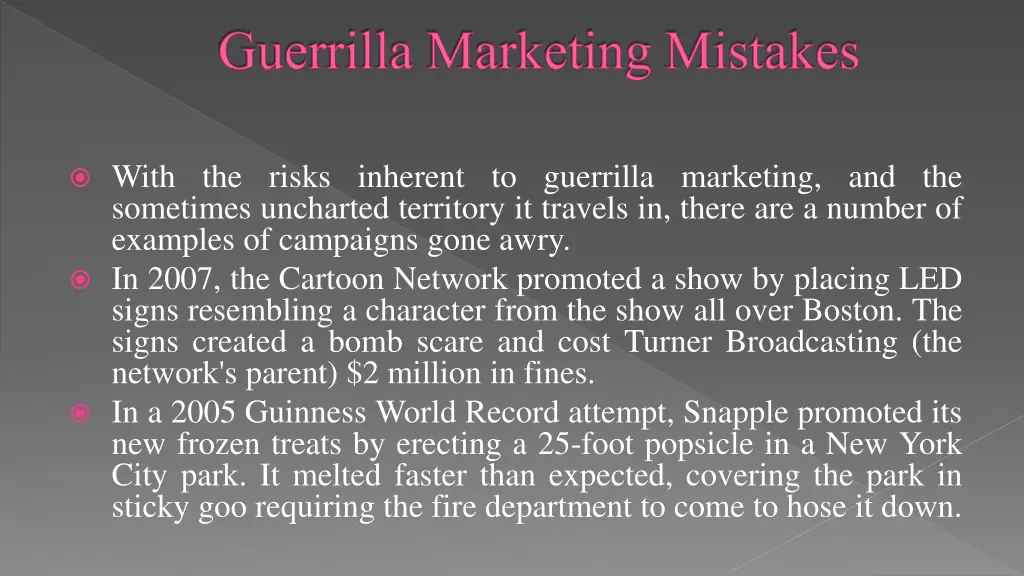 guerrilla marketing mistakes