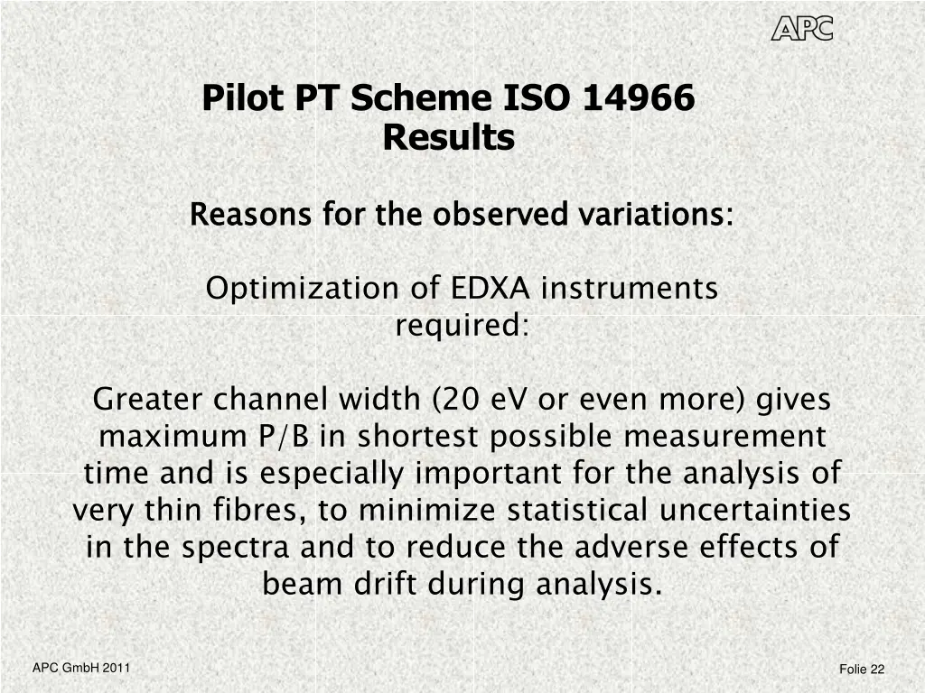 pilot pt scheme iso 14966 results 3