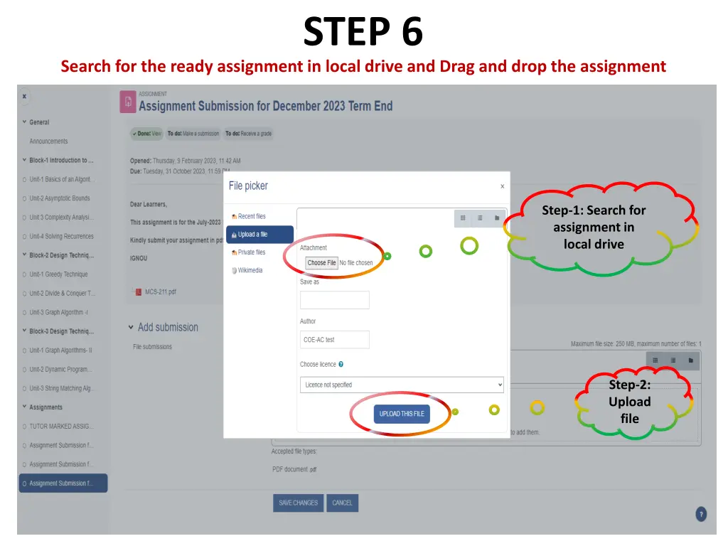 search for the ready assignment in local drive