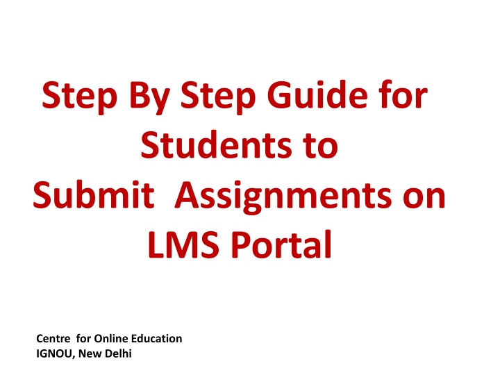 step by step guide for students to submit