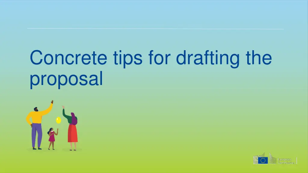 concrete tips for drafting the proposal