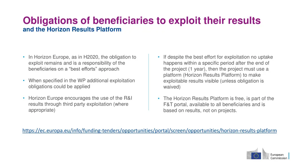 obligations of beneficiaries to exploit their