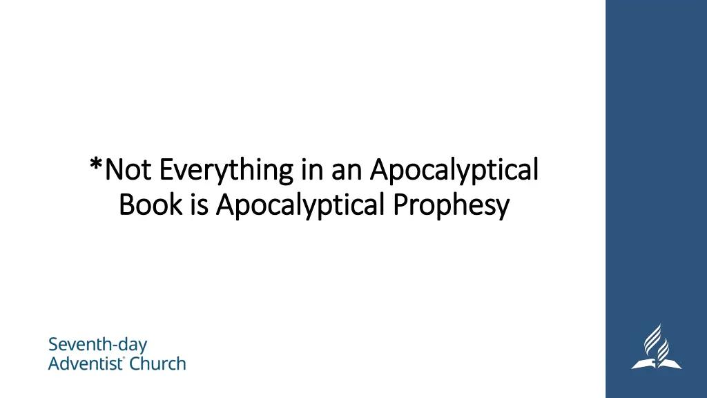 not everything in an apocalyptical not everything