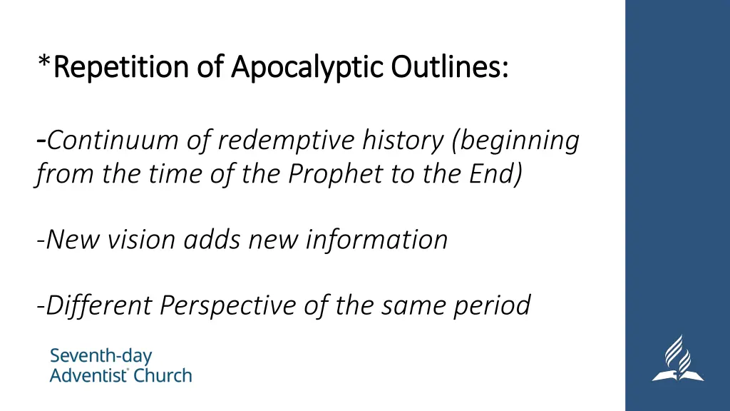 repetition of apocalyptic outlines repetition