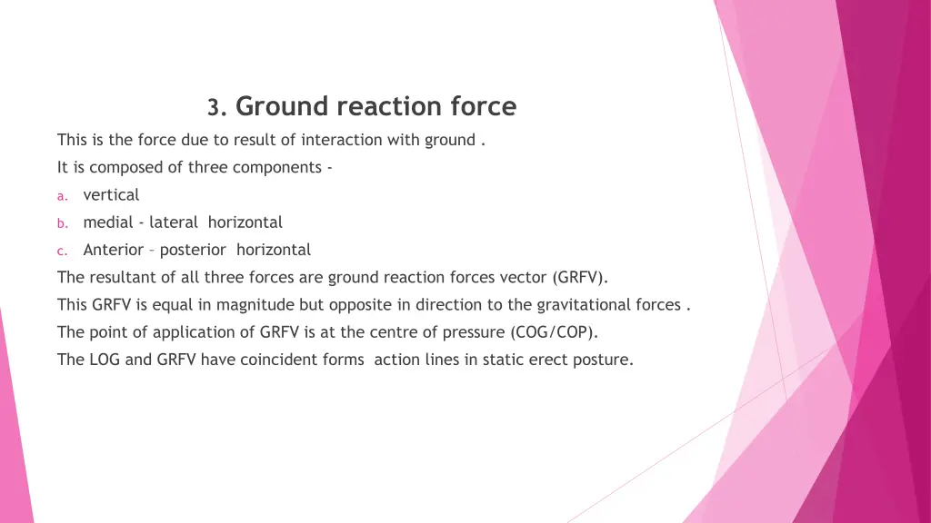 3 ground reaction force