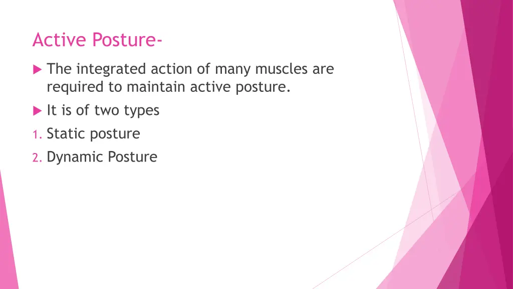 active posture