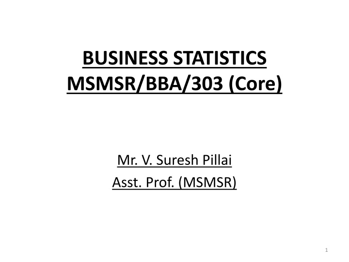 business statistics msmsr bba 303 core