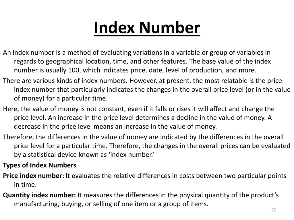 index number