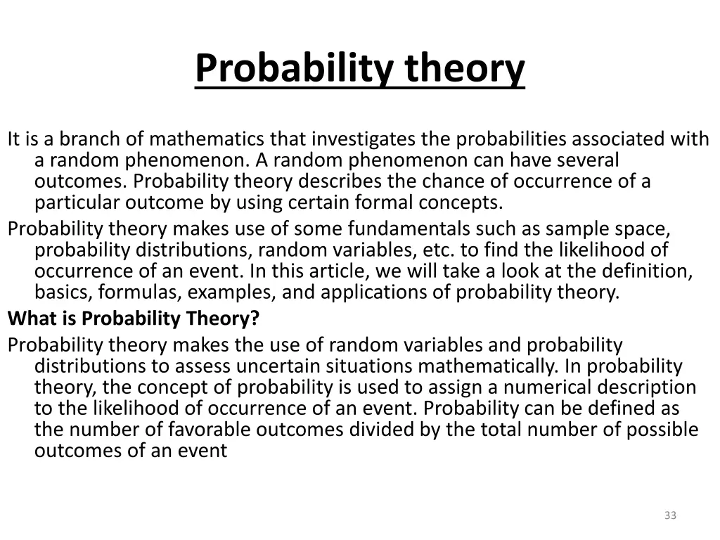 probability theory