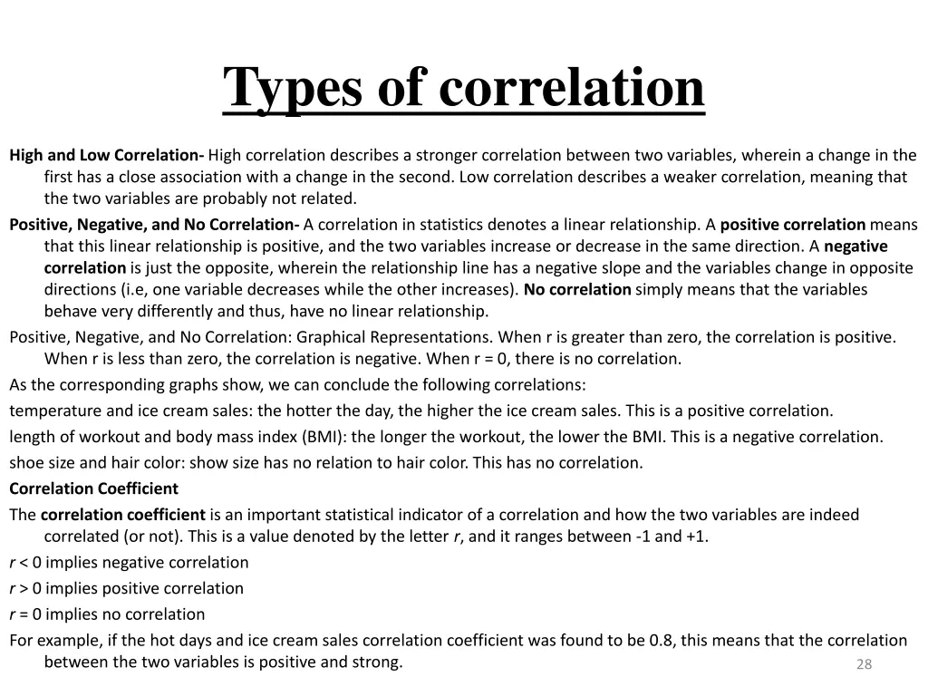 types of correlation