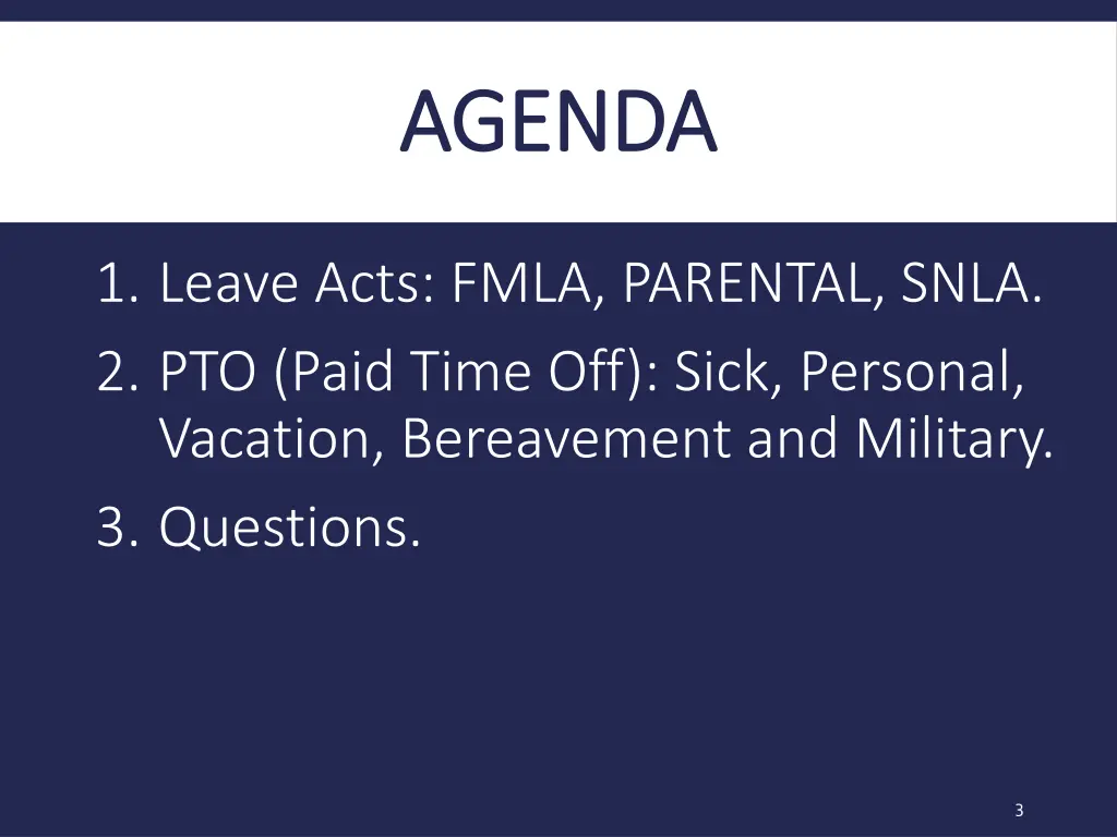 agenda agenda