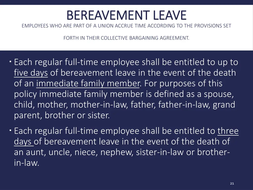 bereavement leave bereavement leave employees