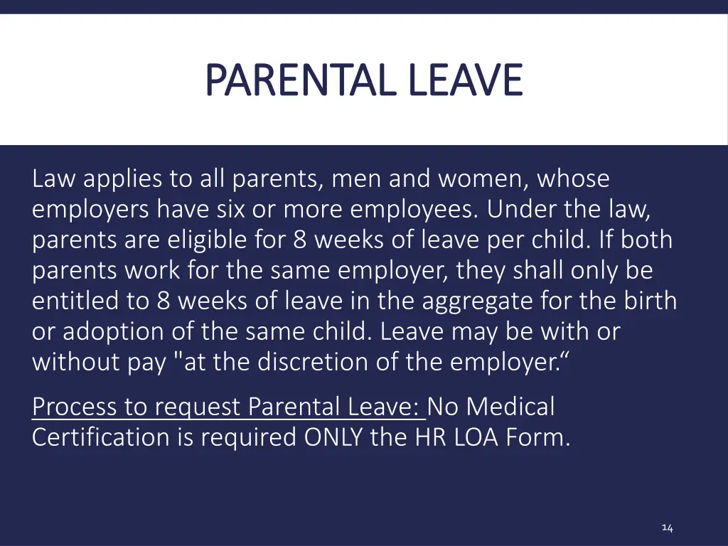 parental leave parental leave