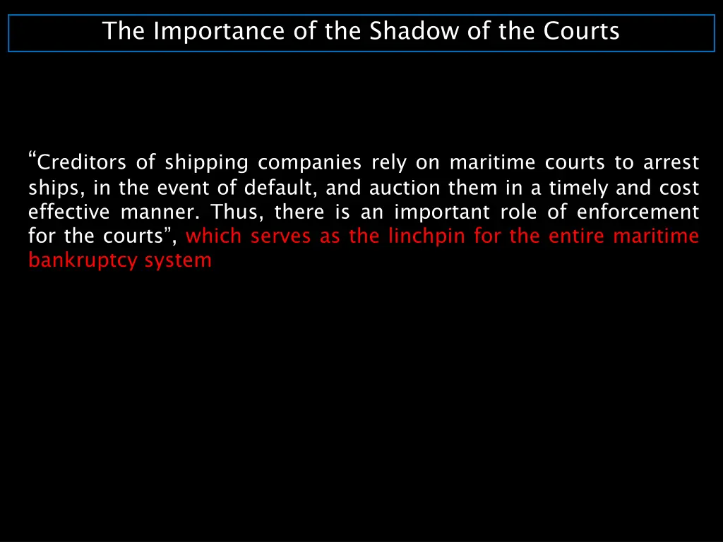 the importance of the shadow of the courts 1