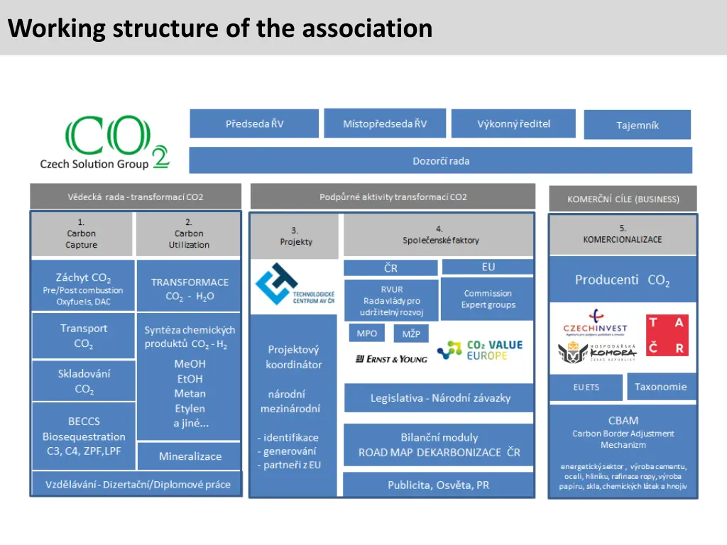 working structure of the association