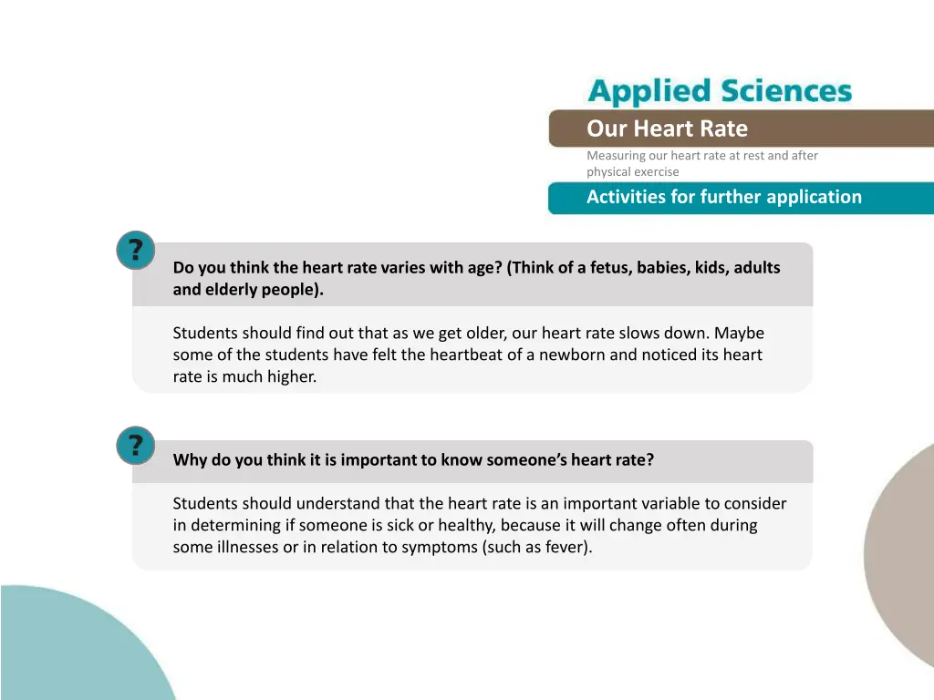 our heart rate measuring our heart rate at rest 18