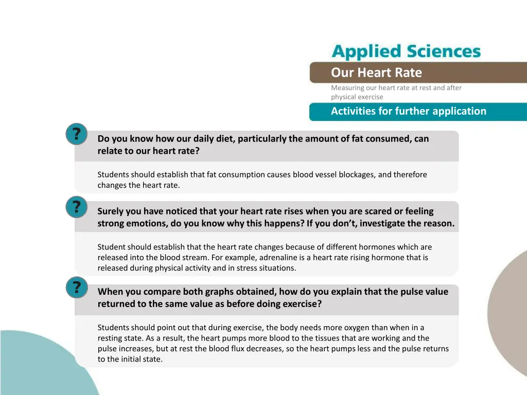 our heart rate measuring our heart rate at rest 19