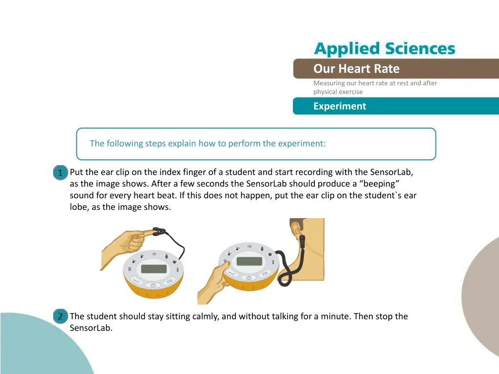 our heart rate measuring our heart rate at rest 9