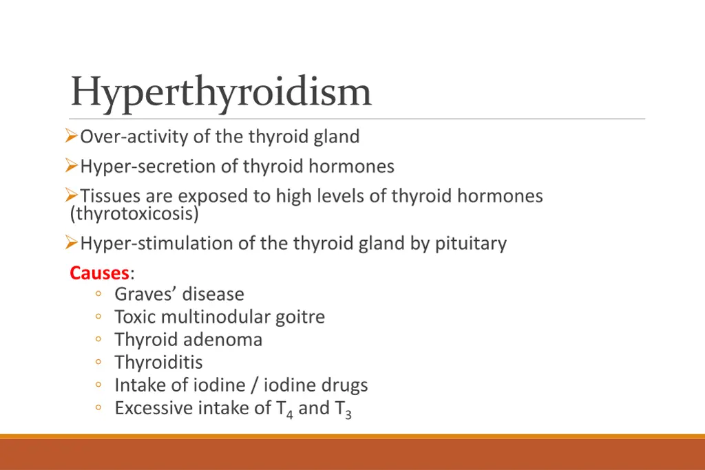 hyperthyroidism over activity of the thyroid