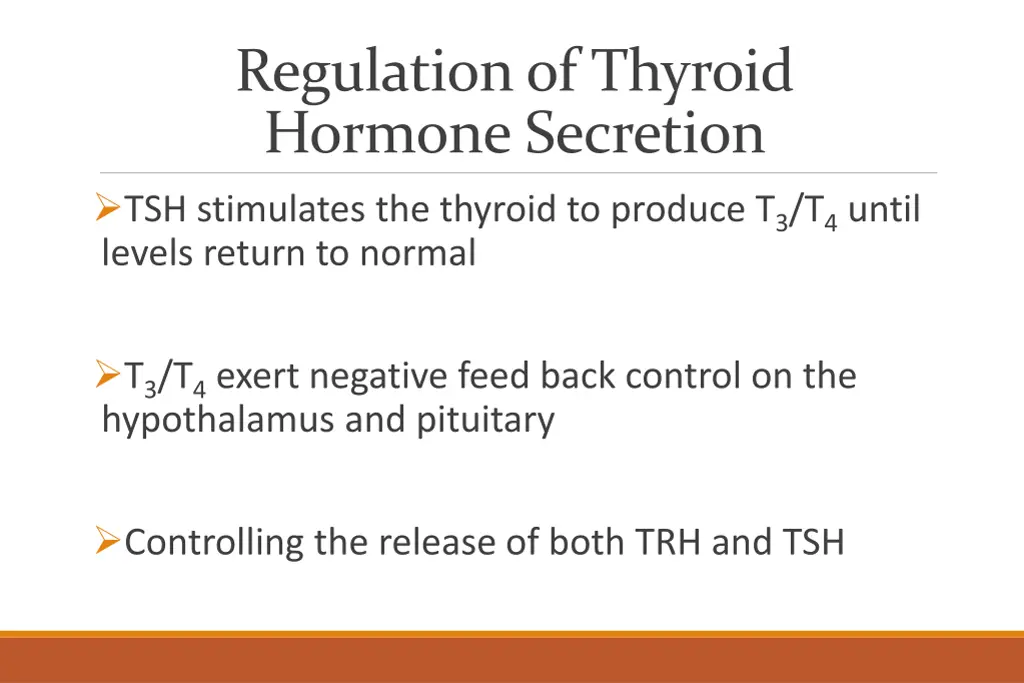 regulation of thyroid hormone secretion 1