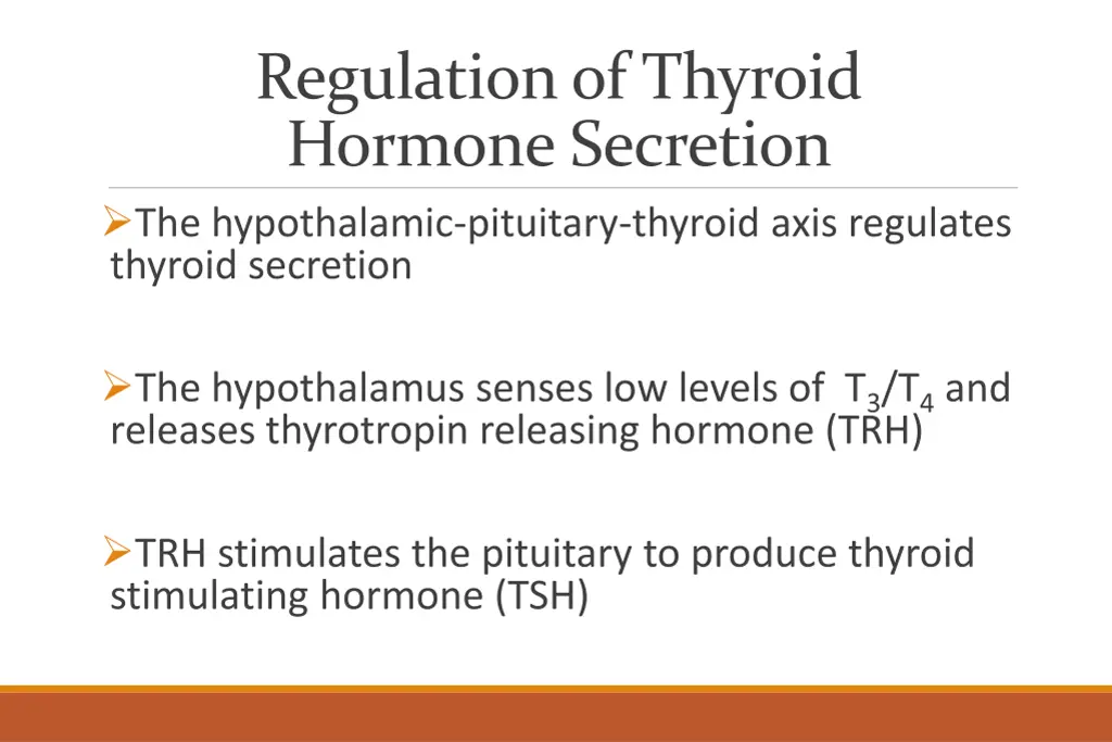 regulation of thyroid hormone secretion