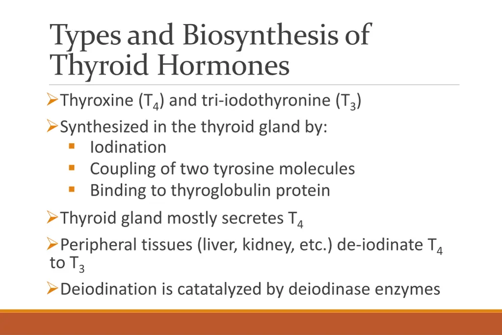 types and biosynthesis of thyroid hormones