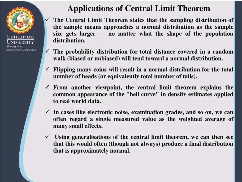 applications of central limit theorem