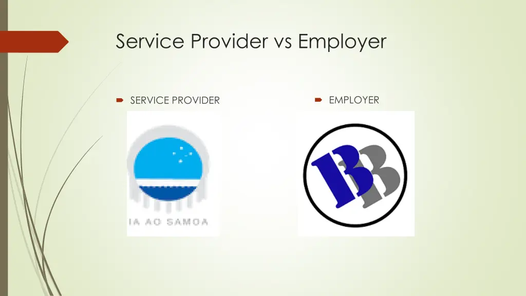 service provider vs employer