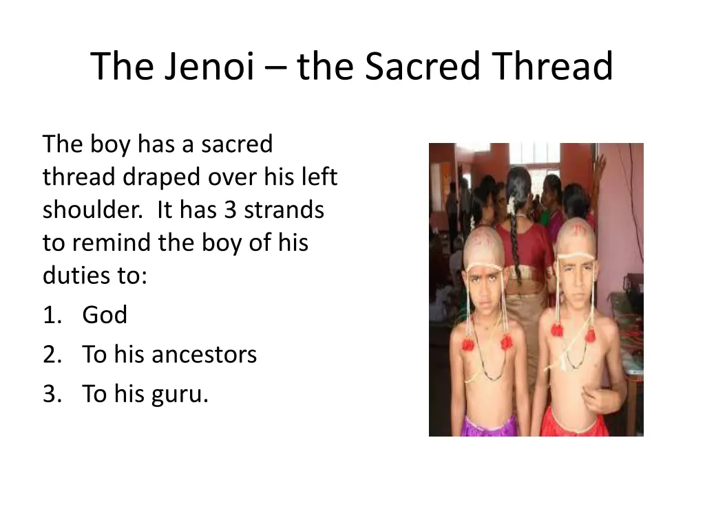 the jenoi the sacred thread