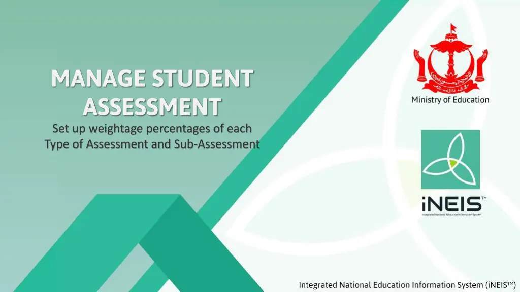 manage student assessment set up weightage