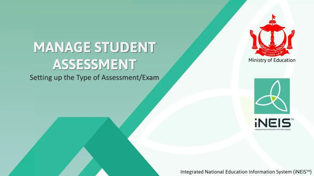 manage student assessment setting up the type