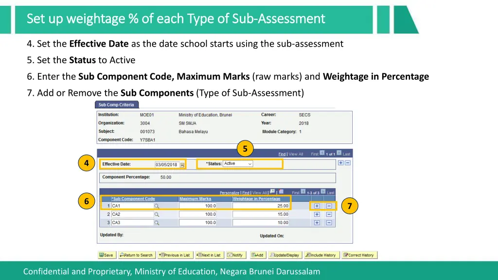 set up weightage of each type 1