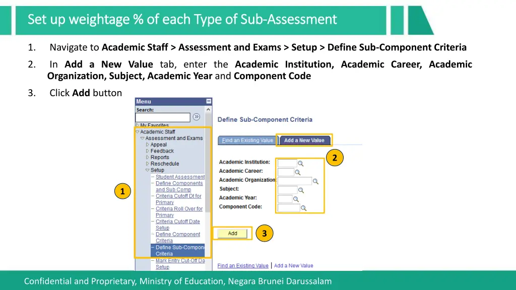 set up weightage of each type