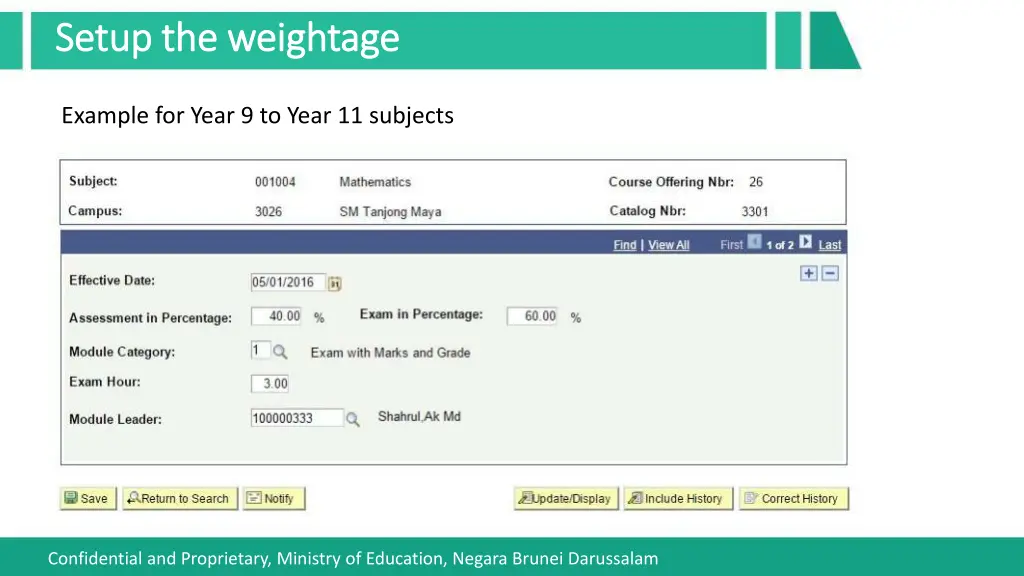 setup the weightage setup the weightage 5