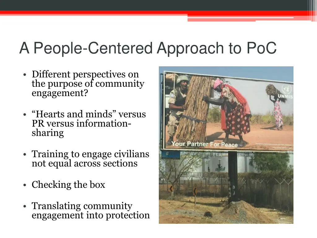 a people centered approach to poc