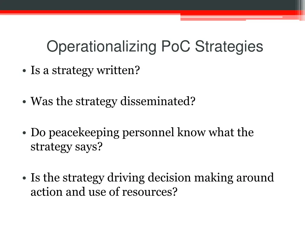 operationalizing poc strategies