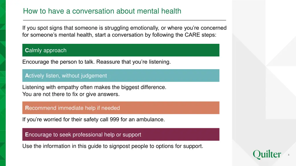 how to have a conversation about mental health