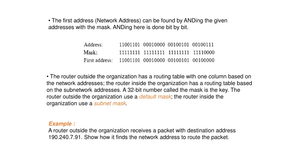 the first address network address can be found