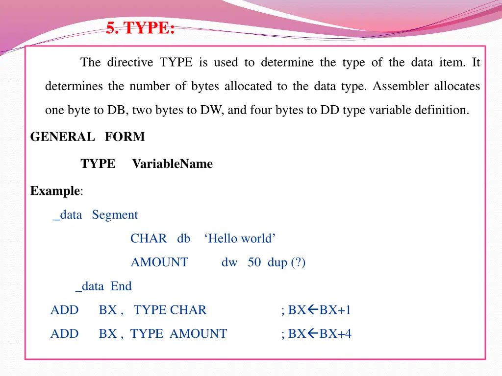 5 type