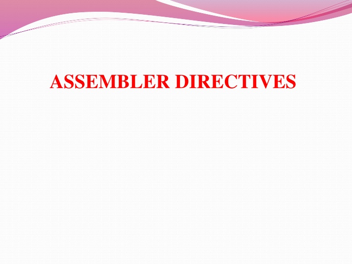 assembler directives