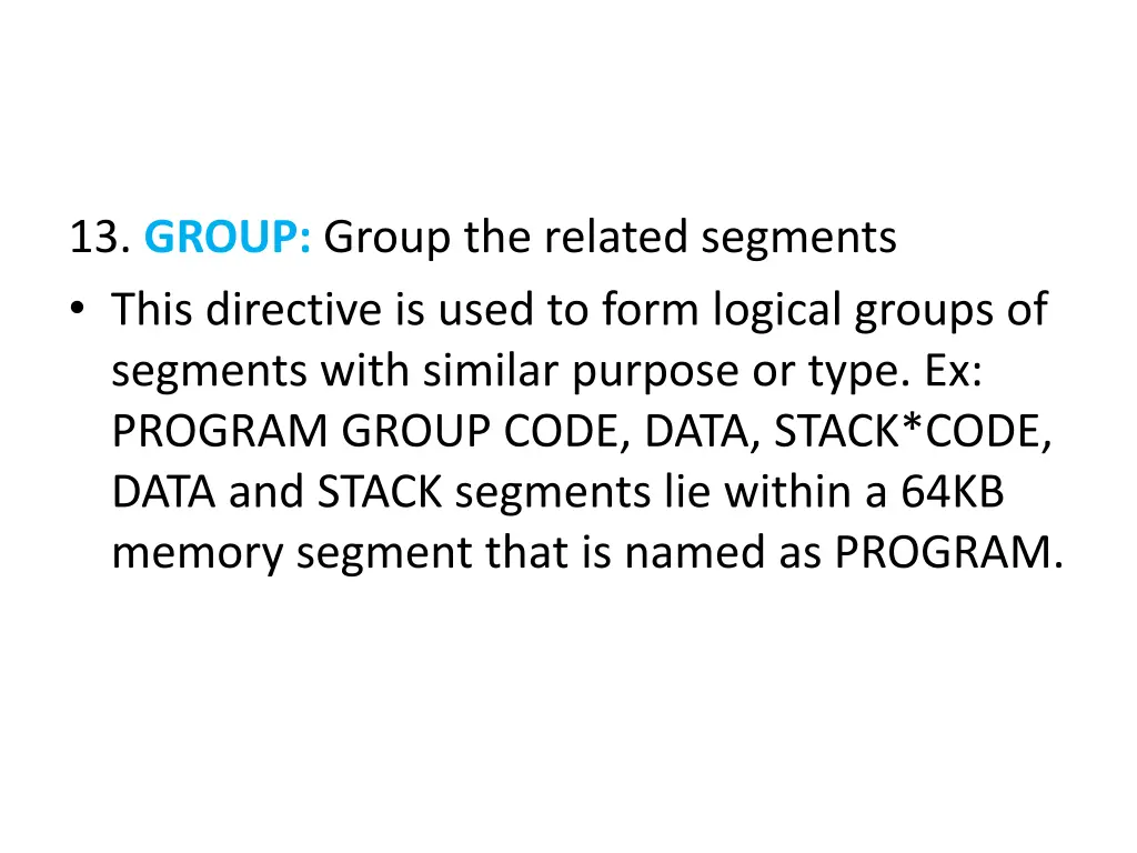 13 group group the related segments this