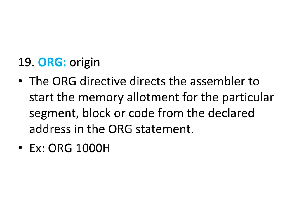 19 org origin the org directive directs