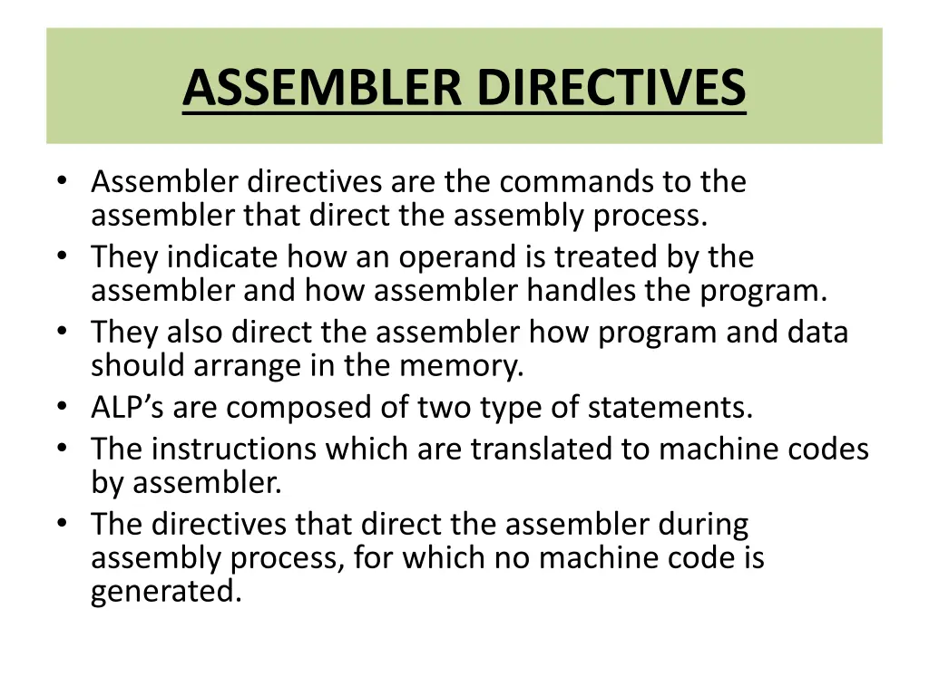 assembler directives