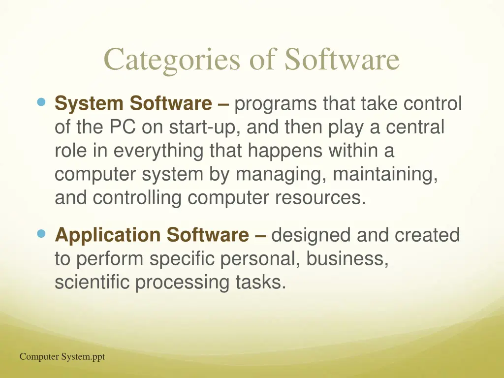 categories of software